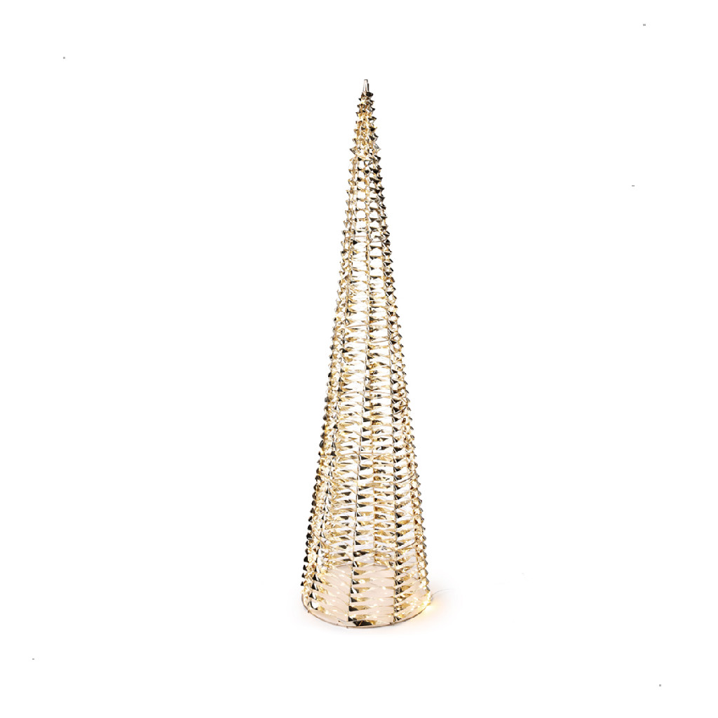 Árvore de natal decorativa 120cm com 720 led bivolt cor dourada luxo