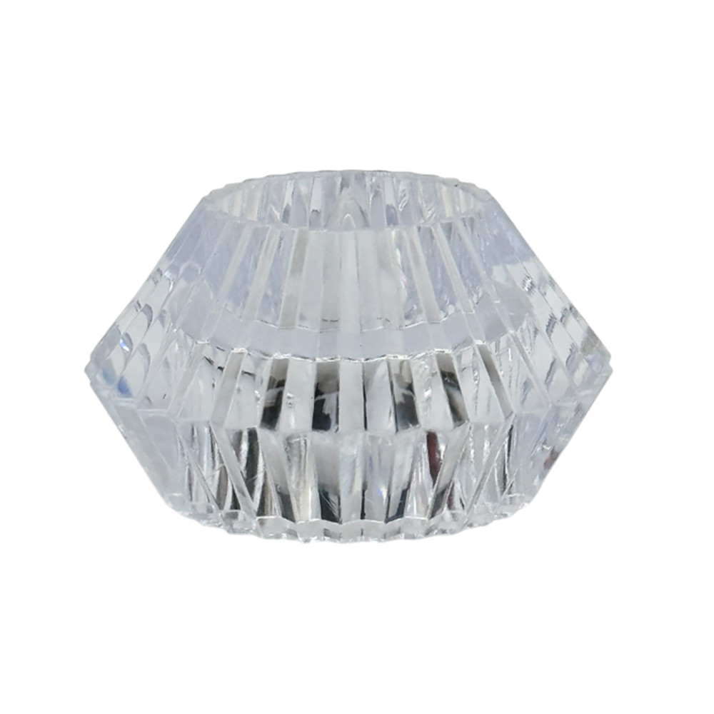 Castiçal Acrílico Decorativo com LED Transparente Luxo