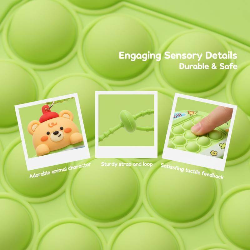 sweetmvzn Chaveiro De Brinquedo Fofo De Desenho Animado 25 Bolhas De Silicone Inodoras Poeta Sensorial Para Crianças Sto