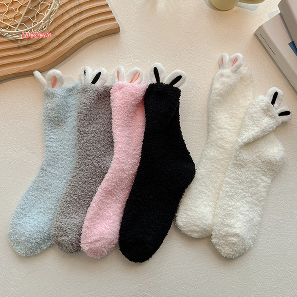 Women Winter Socks Thick and Soft Floor Cozy Rabbit Ear Plush for Warm for Home Bedroom Cute Fluffy Design Perfect for R