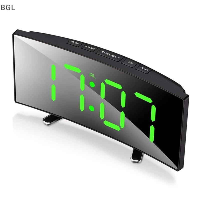 [brightlight.br] 7 Polegada Alarme Digital Clo Curvo Regulável Led Eletrônico Desktop Grande Número Mesa [BR]