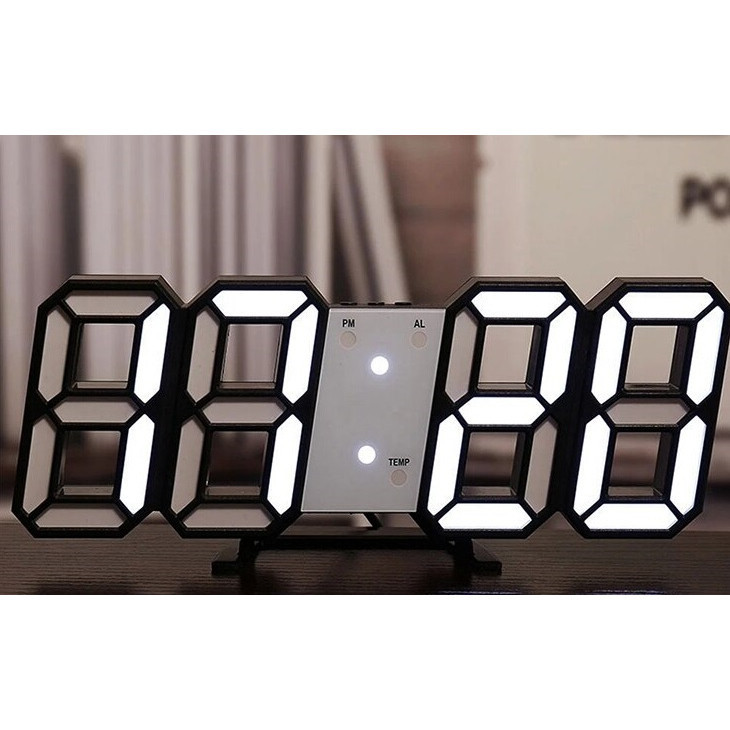 Relógio 3d Led De Parede Digital / Design Moderno Luz Noturna Decoração Relógios/ Mesa De Desktop Decoração De Casa