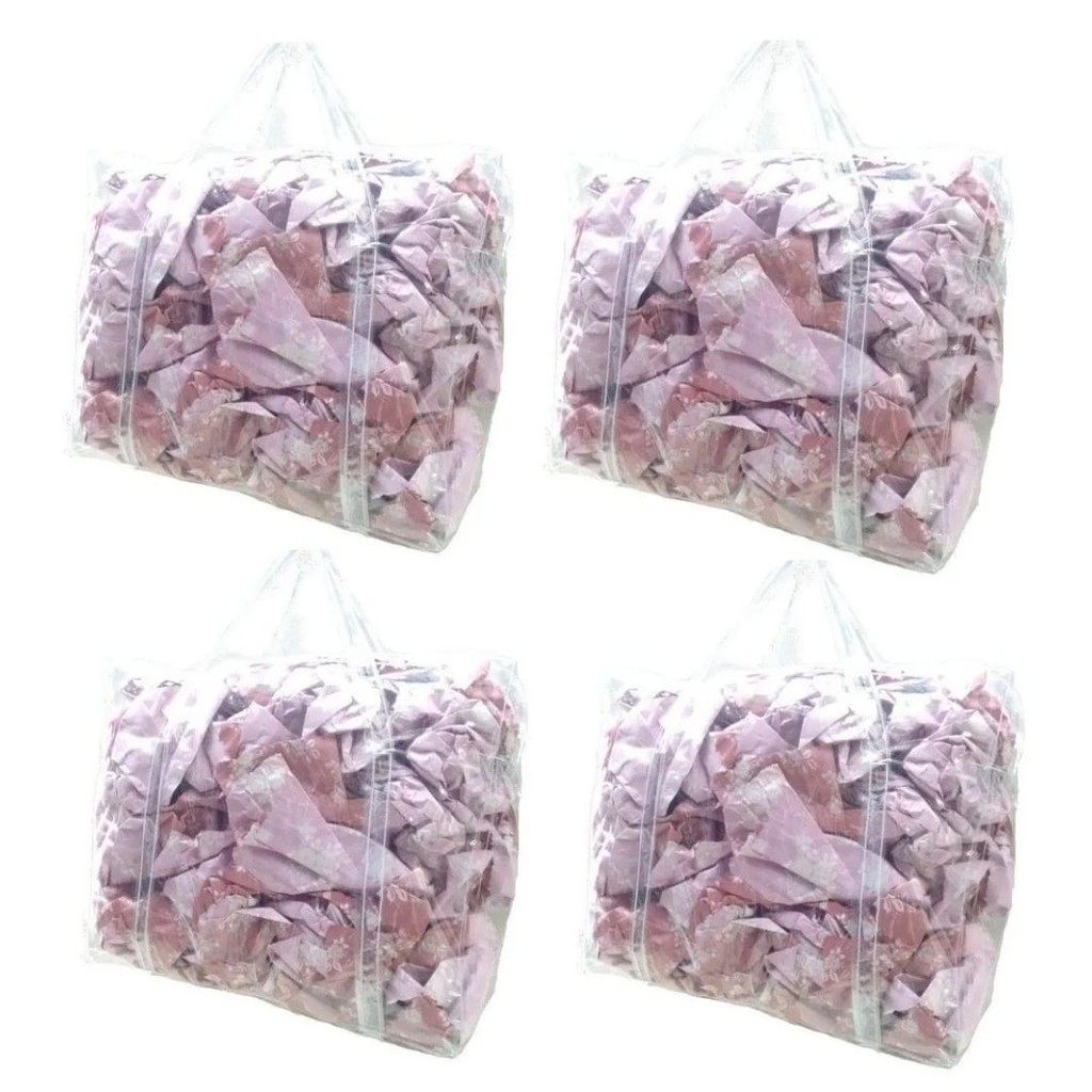 KIT 4 Bolsa Sacola Sacolão 100% Pvc Cristal Transparente Jumbo