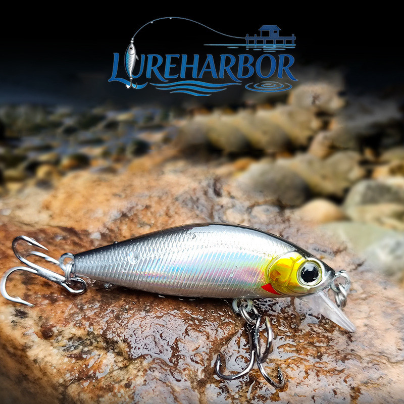 LUREHARBOR Micro objeto minnow água submersa tiro longo olho vermelho elevador boca cavalo baixo 3.3g/4.5cm isca minnow