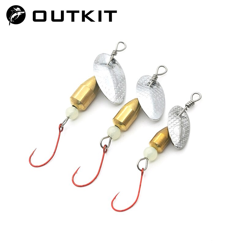 1 Pcs Spinner Colher De Metal Isca Micro De Pesca Pequenas Lantejoulas De Cobre Longo Tiro Para Baixo Truta Poleiro Pique De Giro
