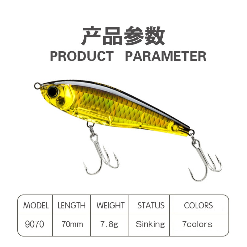 Ferramentas De Pesca Japonesas Lápis Subaquático Iscas A laser Boca Falsa Isca De Água Doce Tiro Longo Artificial