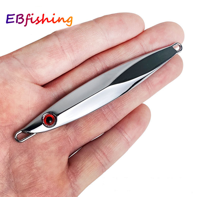 1 Pçs Iscas De Pesca Metal Gabarito Baixo Tiro Longo 20g/30g/40g/60g/80g Colher Dura Isca Artificial Giratórias