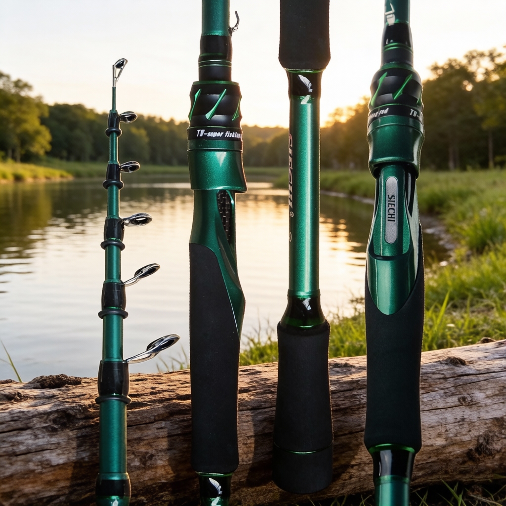 Vara de isca de fibra de carbono portátil Super dura vara de pesca Ultra-leve vara de arremesso de carbono longo tiro va