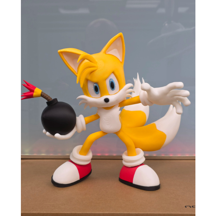 Boneco Caldas Miles 'Tails' Prower Sonic the Hedgehog Decorativo Grande Realista 24CM de Altura