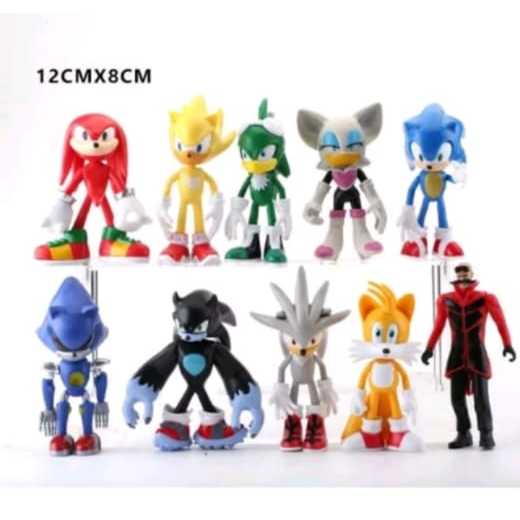 Boneco Sonic Figuras Colecionaveis grande action figuras Jet knuckles tails