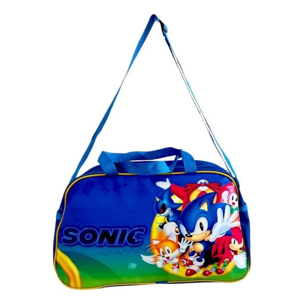 Bolsa Infantil Sacola Viagem Sonic Tails E Amigos Grande F5