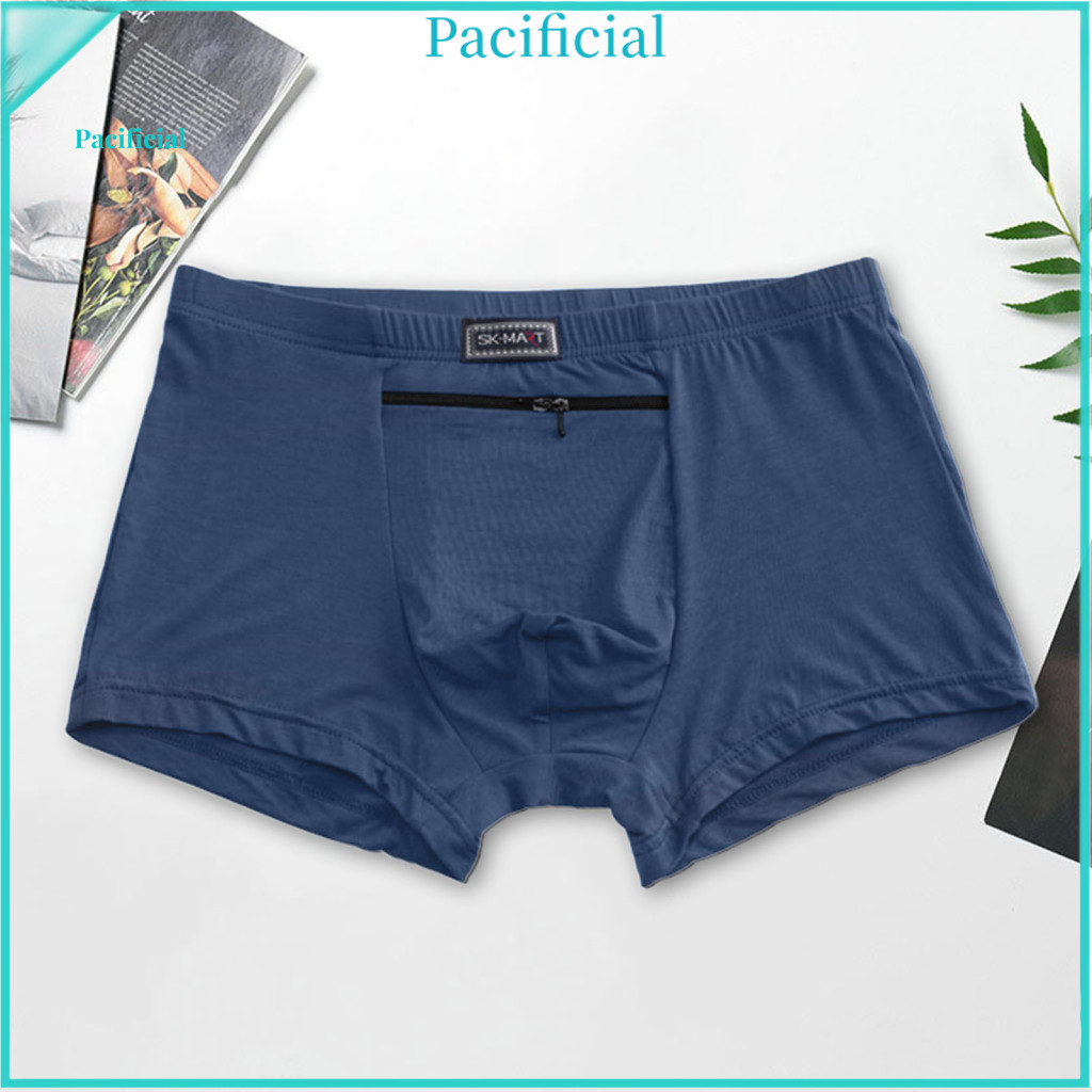 Men Boxer Briefs Breathable Men's Plus Size Seamless High Elasticity Quick Dry Soft Fabric Mid Waist Underwear with for