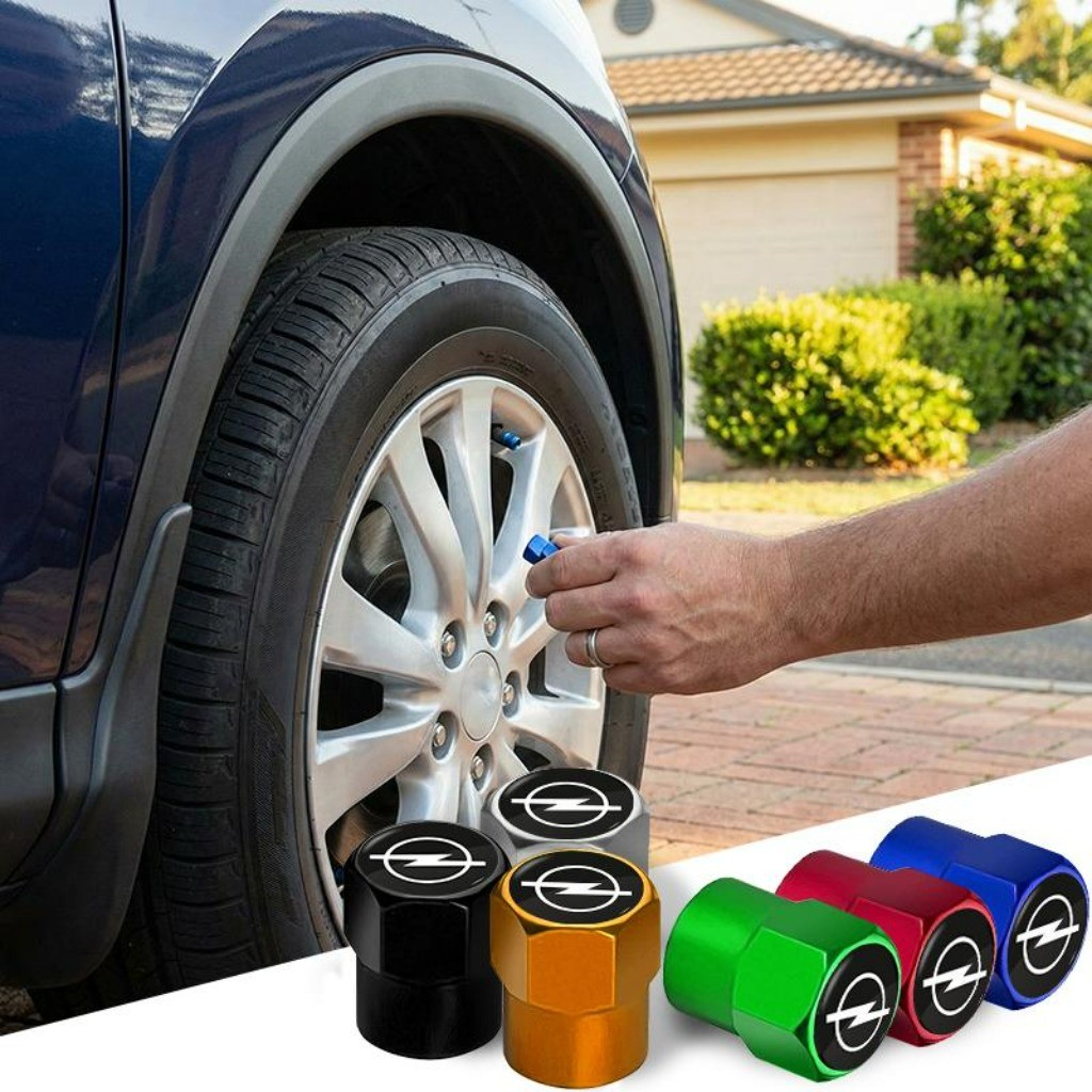 Kit com 4 Antivazamento Bico de Válvula Universal Tampa de Válvula Acessórios Automotivos For Opel Corsa Astra Corsa-e