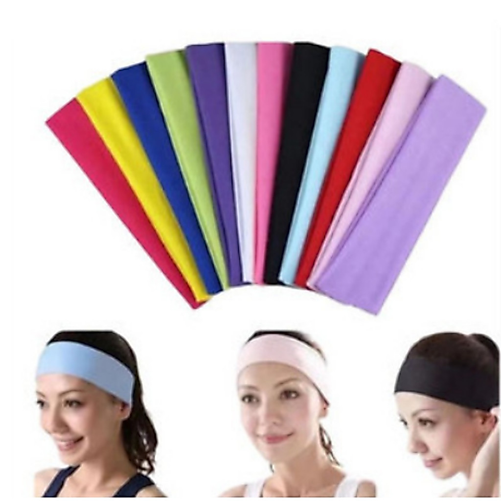 Kit  Faixa de Cabelo Elástica Tiara Para Exercício Blogueira Esportes Academia Bicicleta Algodão Feminino