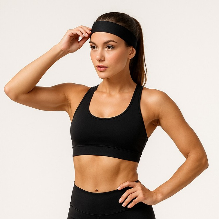 Bandana com Toque Gelado Faixa de Cabeça Feminina Yoga Corrida Pilates Academia Absorve Suor