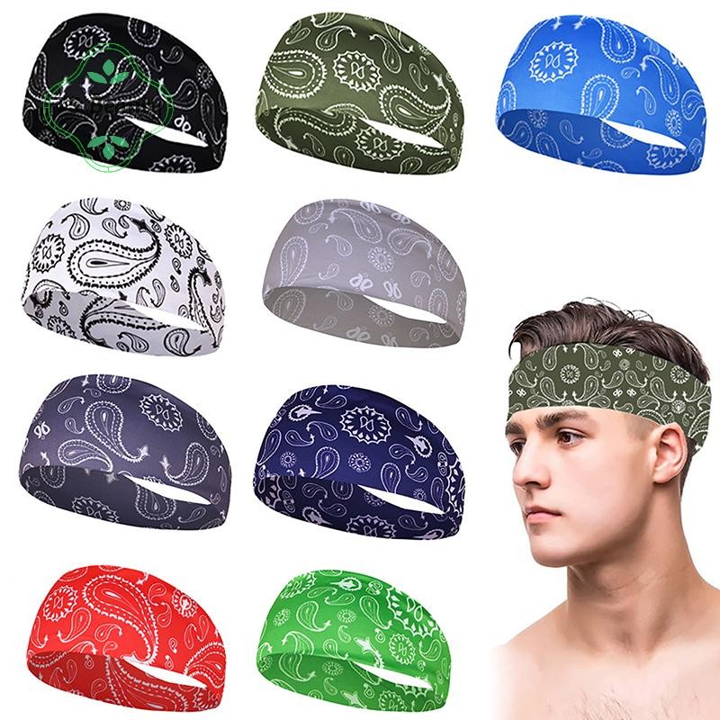 TS Moda Esportes Faixas De Cabelo Elástico Yoga Hairbands Absorção Suor Feminino Masculino Correndo Fitness Turbante Ao