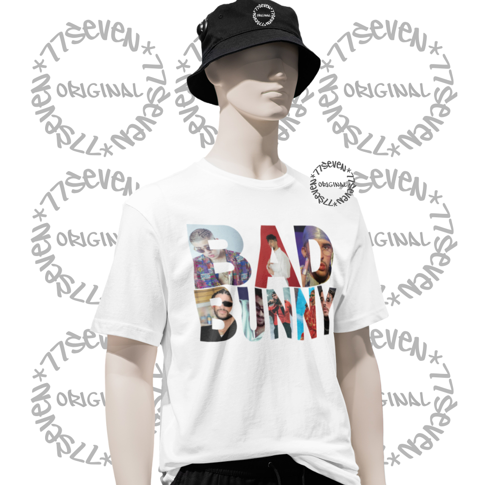Camiseta Bad Bunny Rapper Porto Riquenho Camisa 100% Algodão Tour Brasil Trap Latino Reggaetown Lançamento 77Seven