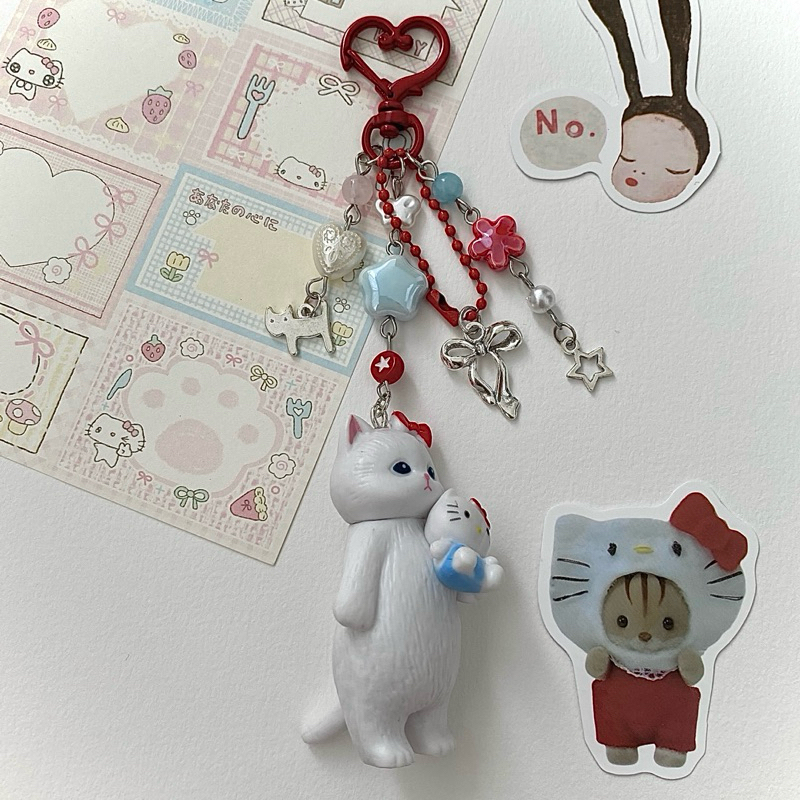 Chaveiros Mofusand cat x Sanrio (hello kitty e turma)