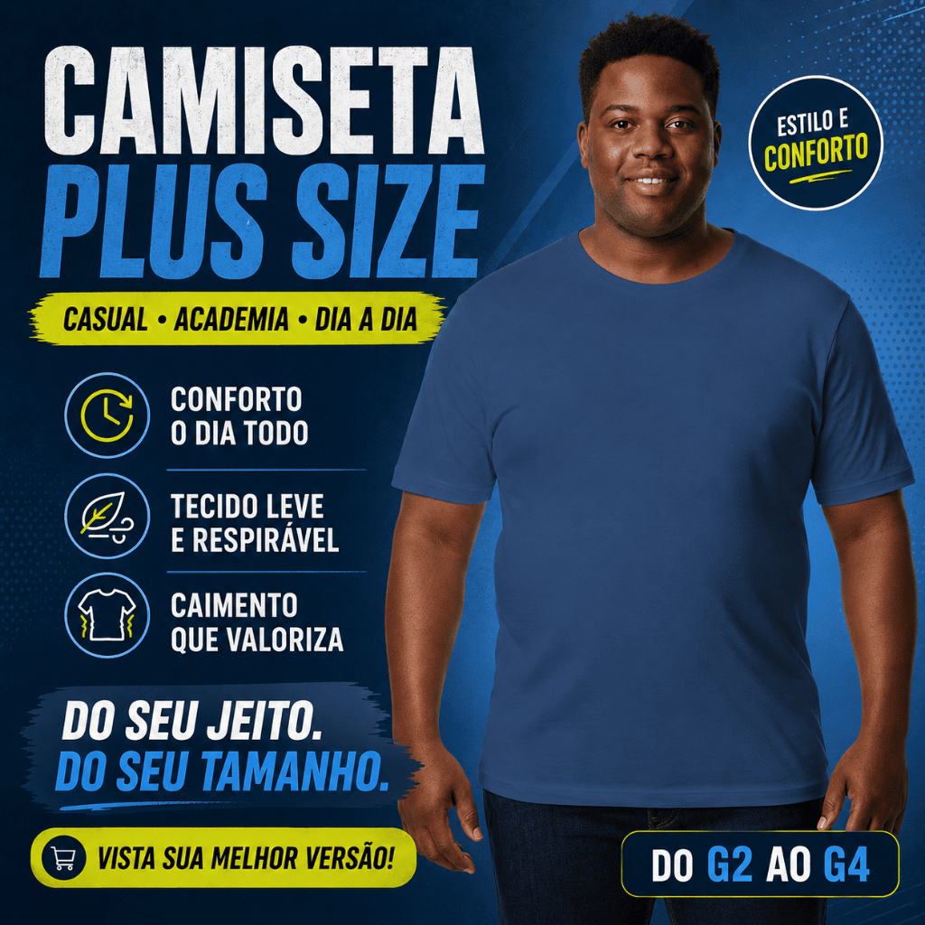 Camisa Camiseta Plus Size Masculina Manga Curta Dry Fit Academia Exercício Leve Refrescante Proteção UV Academia Casual