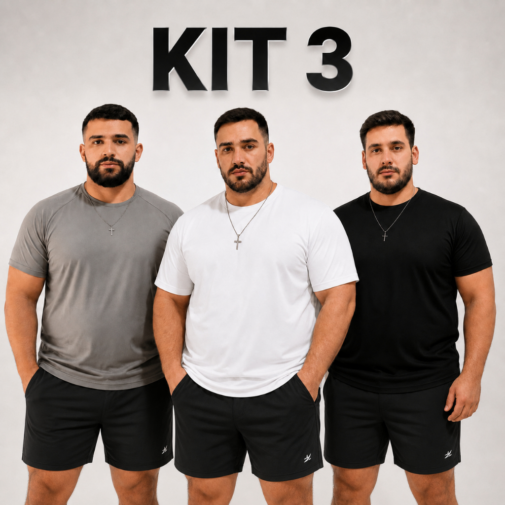 Camiseta Plus Size Dry Fit Masculino Casual Academia Corrida Treino Moda