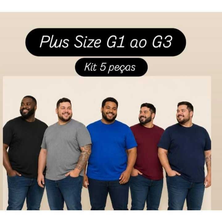 Kit 5 Camiseta Dry Fit Masculina Plus Size – casual para Treino, Academia,  Caminhada e Uso Diário