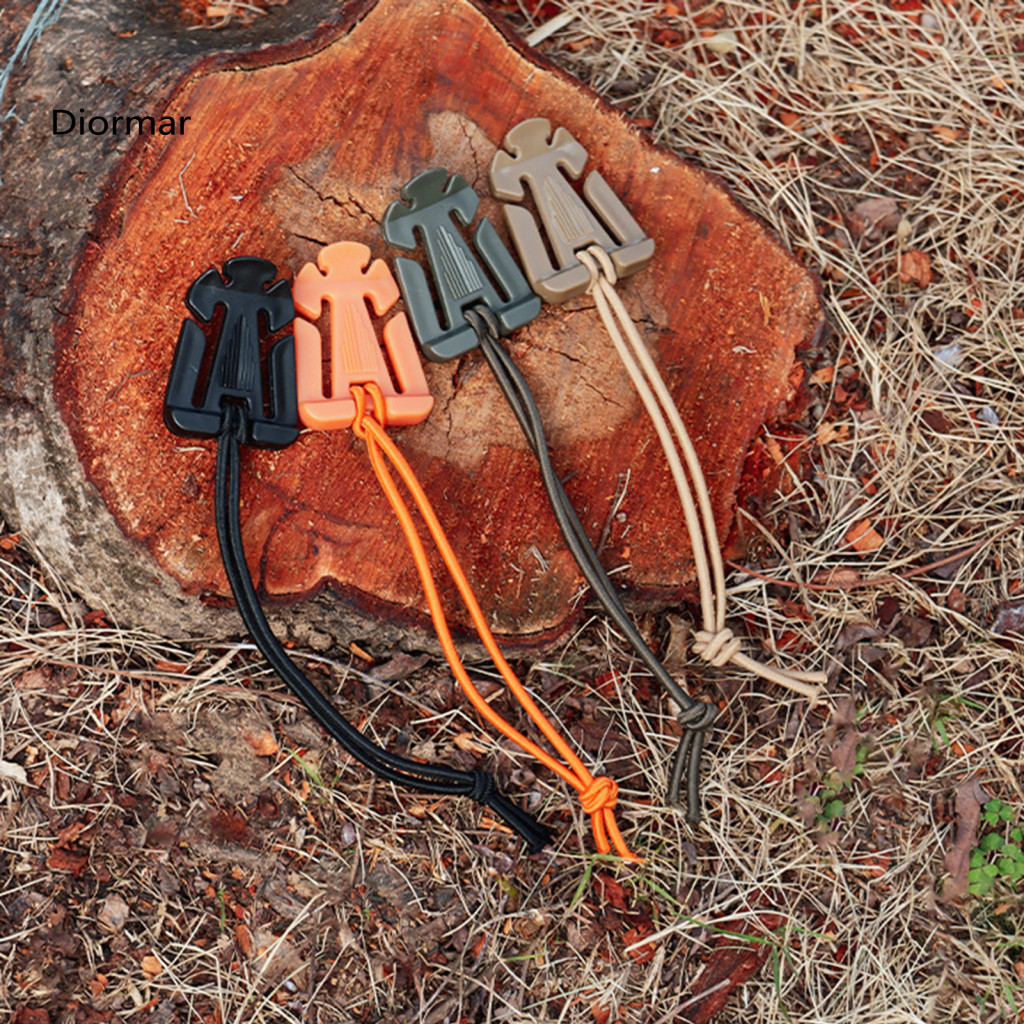 Elastic Rope Buckle 2pcs Tactical Backpack Clips with Durable – Lightweight Hanging for Outdoor Camping Hiking Travel