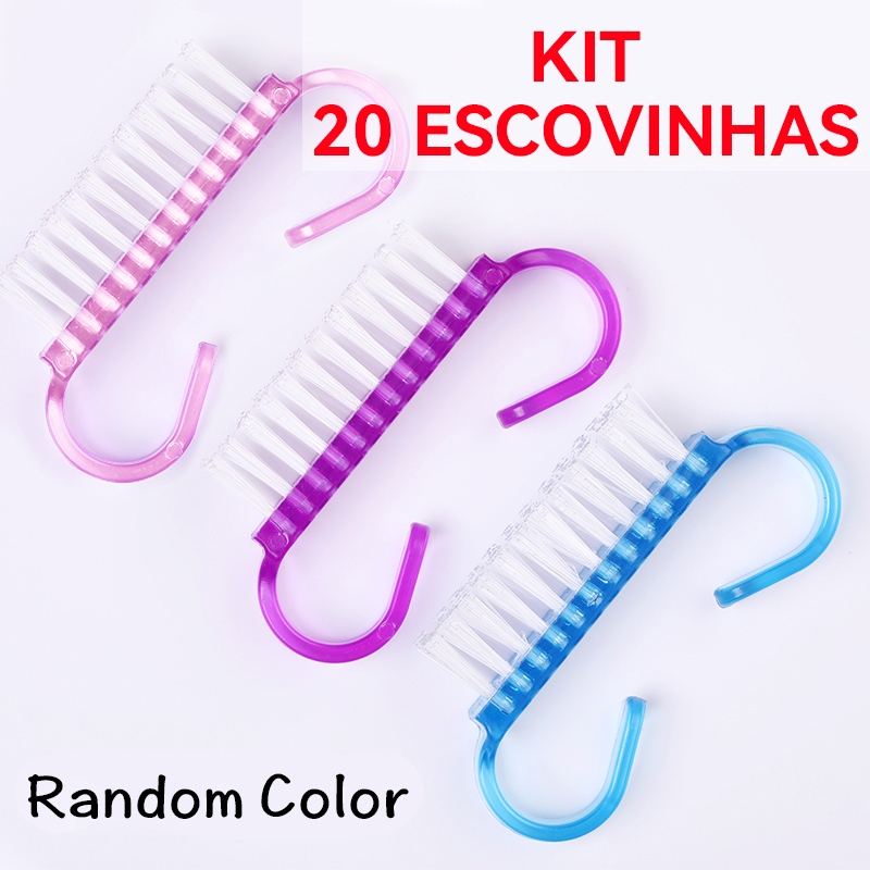 Desenho Escovação Escova De Unhas Limpeza Remover Poeira Em Pó Plástico Limpador Arte Do Prego Manicure Ferramenta Cuida