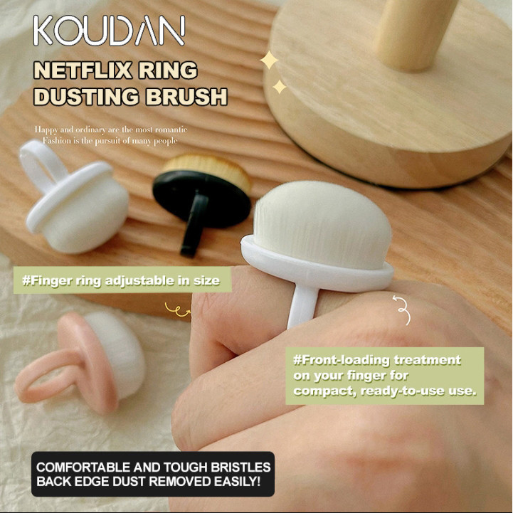 Ferramentas De Manicure Escovas Da Arte Do Prego Escova De Poeira Anel De Dedo Ajustável Multi-Função Branco Rosa Preto