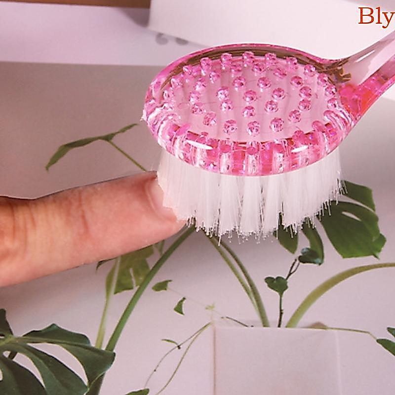 Bly Rodada Para Cabeça Nail Art Pó Removedor Poeira Escova Limpeza Longo Han