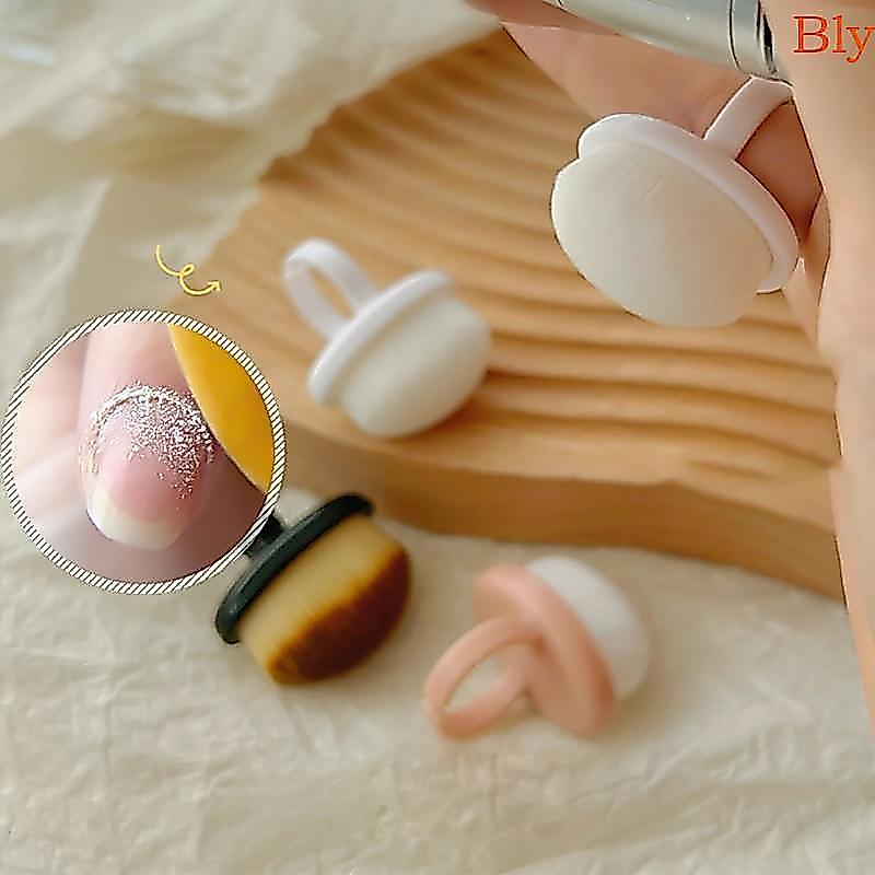 Bly 5 Pcs Unhas Anéis Escova Poeira Nail Art Pó Forma