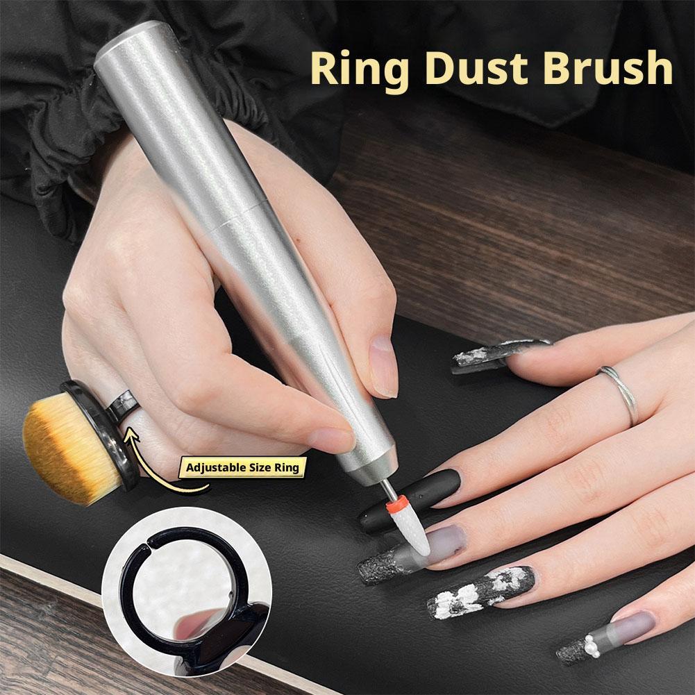 Escova De Poeira Para Unhas Estilo Anel , Cerdas Finas E Macias , Ferramenta De Limpeza Preparação De Manicure Arte Em A