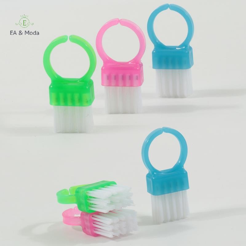 EA & Moda 10 Pçs Mini Anel Escova De Limpeza De Poeira De Unhas Cabelo Macio DIY Escovas Profissional Compõem Manicure F
