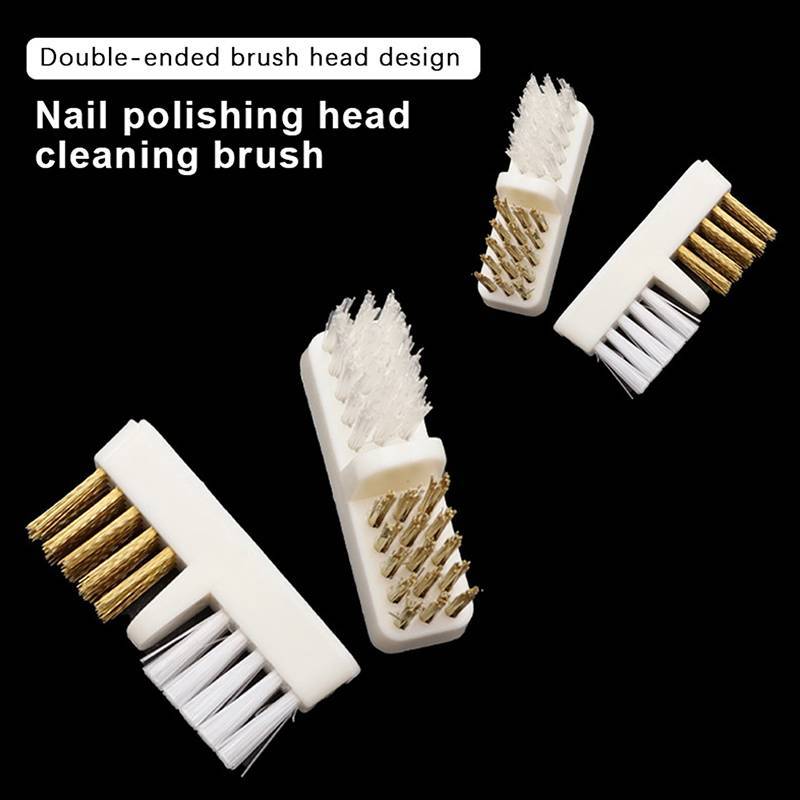[JER] 1pcs Cortador De Manicure Unhas Broca Escova De Limpeza Fio De Cobre Remover Poeira Limpa Soft Dura Ferramentas De