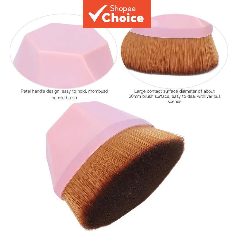 Removedor De Poeira De Unhas Macio Espanador Escova Rosa Abs Portátil Para Base De Maquiagem De Manicure