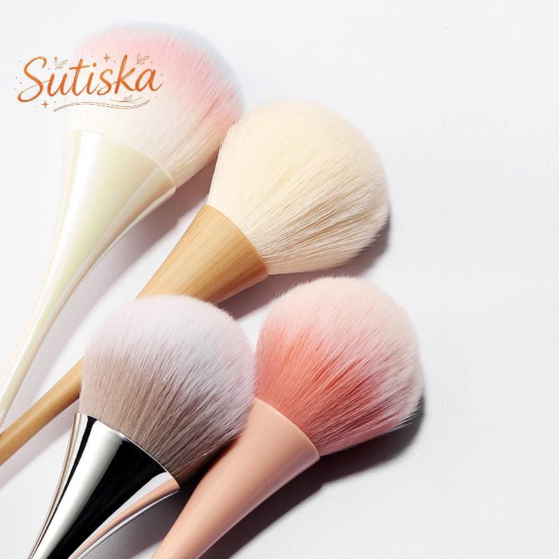 sutiska Escova De Limpeza De Poeira Para Unhas , Pincel Arte Em Cabeça Grande , Flor , Pó , Blush , Salão De Beleza , Ma