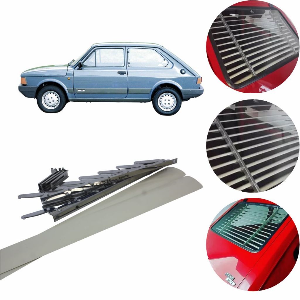 Persiana Articulada Automotiva  Fiat 147  Em Inox  Cor Bege