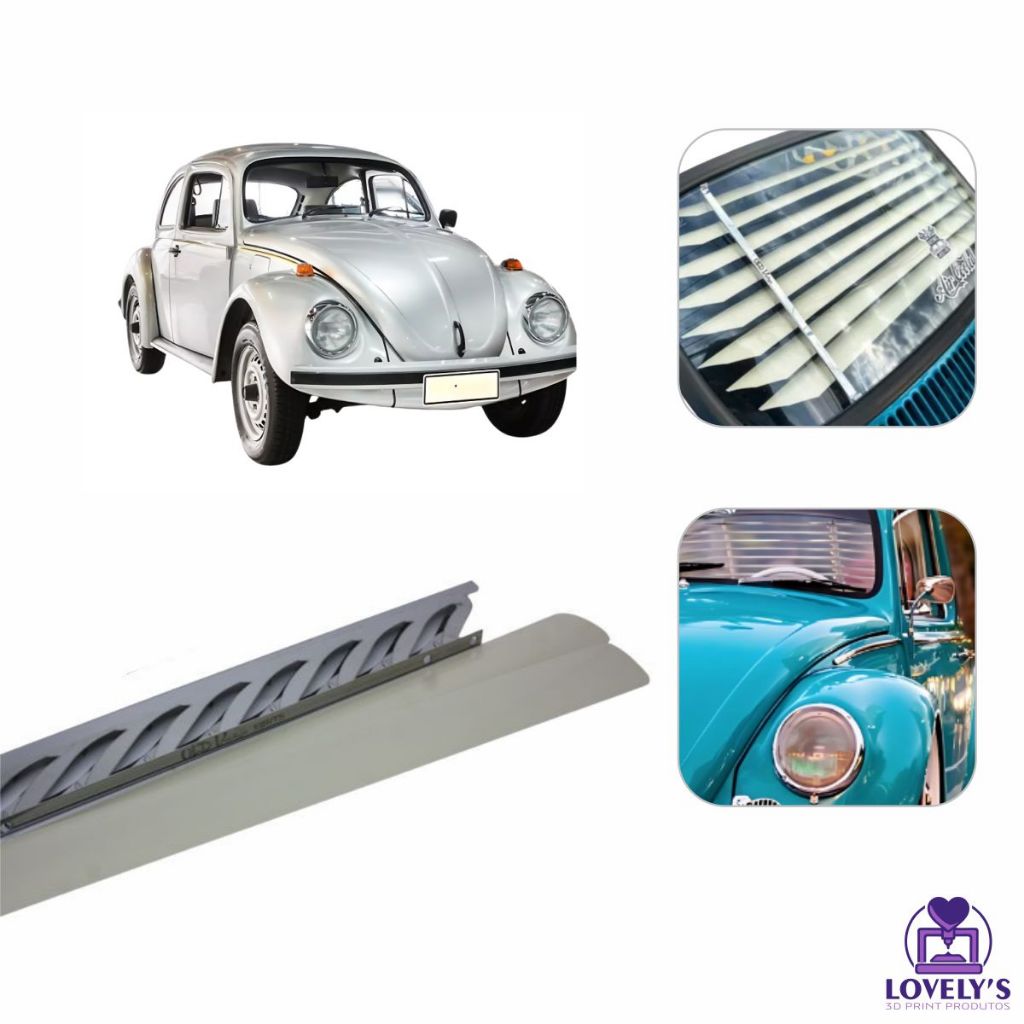 Persiana Fixa Automotiva para Vidro Traseiro Inox para Fusca 1966 á 1996