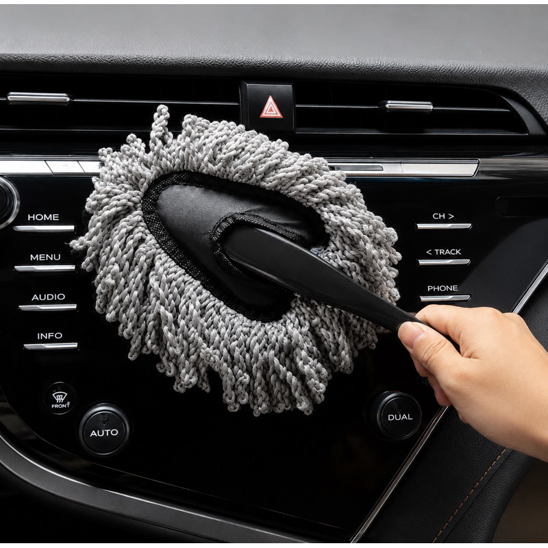 Escova de Microfibra Limpa Poeira Automotiva Multiuso Lavável Limpeza Carro Painel Móveis Persiana Vidros Multiuso