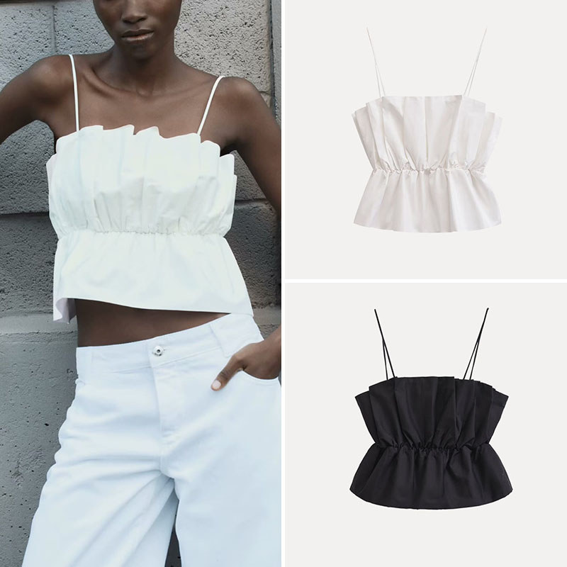 2025 primavera novo estilo roupas femininas estilo europeu americano elegante All-Match doce Bud fino ajuste largo pliss