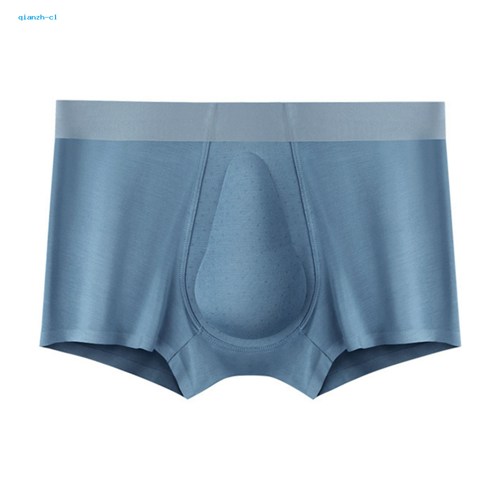Men Boxer Briefs Breathable Men's Seamless U-convex Wide Waistband Antiseptic Moisture-wicking Quick-dry Soft Stretchy U