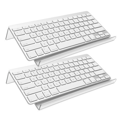 Kit 2 Suporte Teclado Acrílico Informática Design Ergonômico