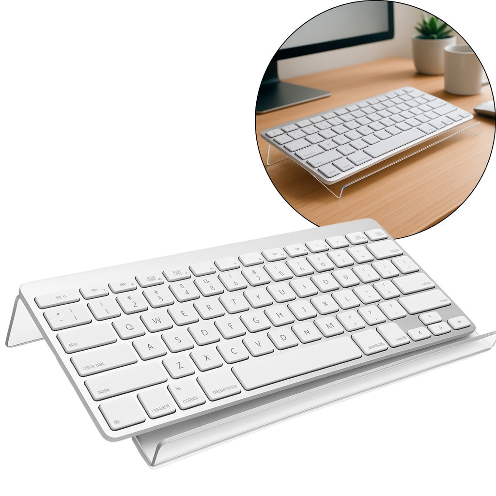Suporte Inclinado Teclado Computador PC Aparador CPU Gamer Informatica Porta Base Acrilico Cristal Transparen Escritório