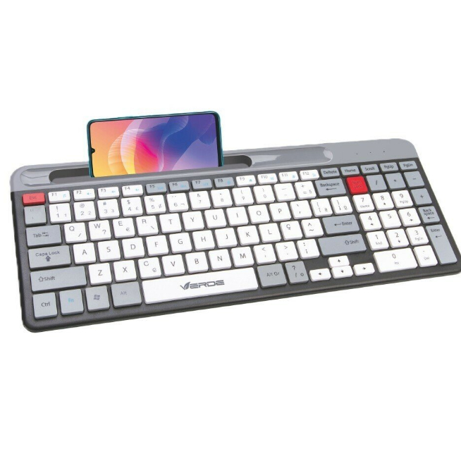 Teclado Ultrafino USB Com Apoio Para Celular - JP-09
