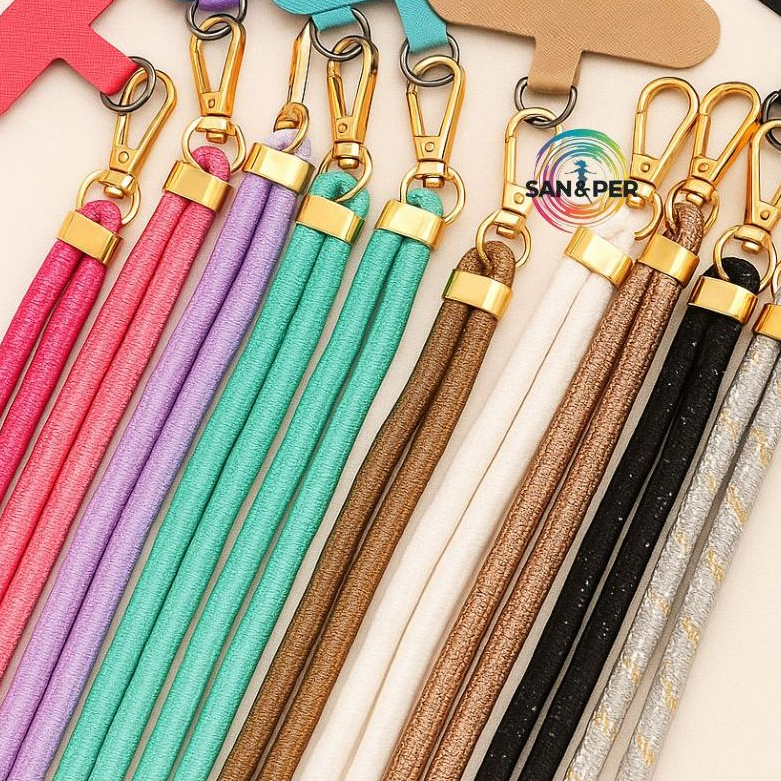 Cordão Celular Pescoço Luxo Anti Perda Cordinha Longa Brilho Ajustável Transversal Crossbody Bolsa Iphone Android