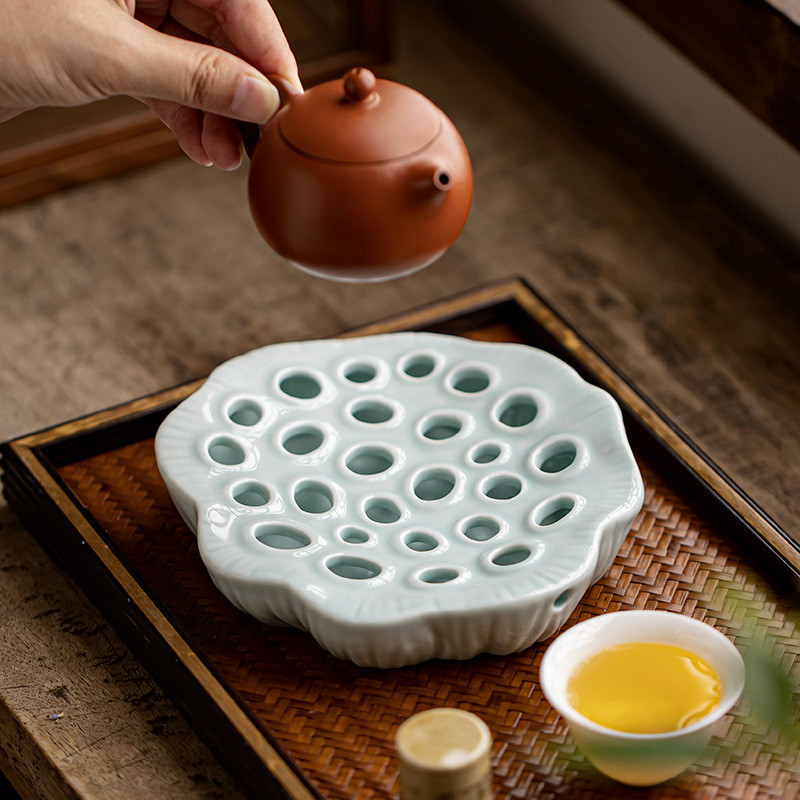 Bandeja de suporte para chaleira de armazenamento de água de cerâmica Zen Retro Armazenamento de água Mesa de cerveja se
