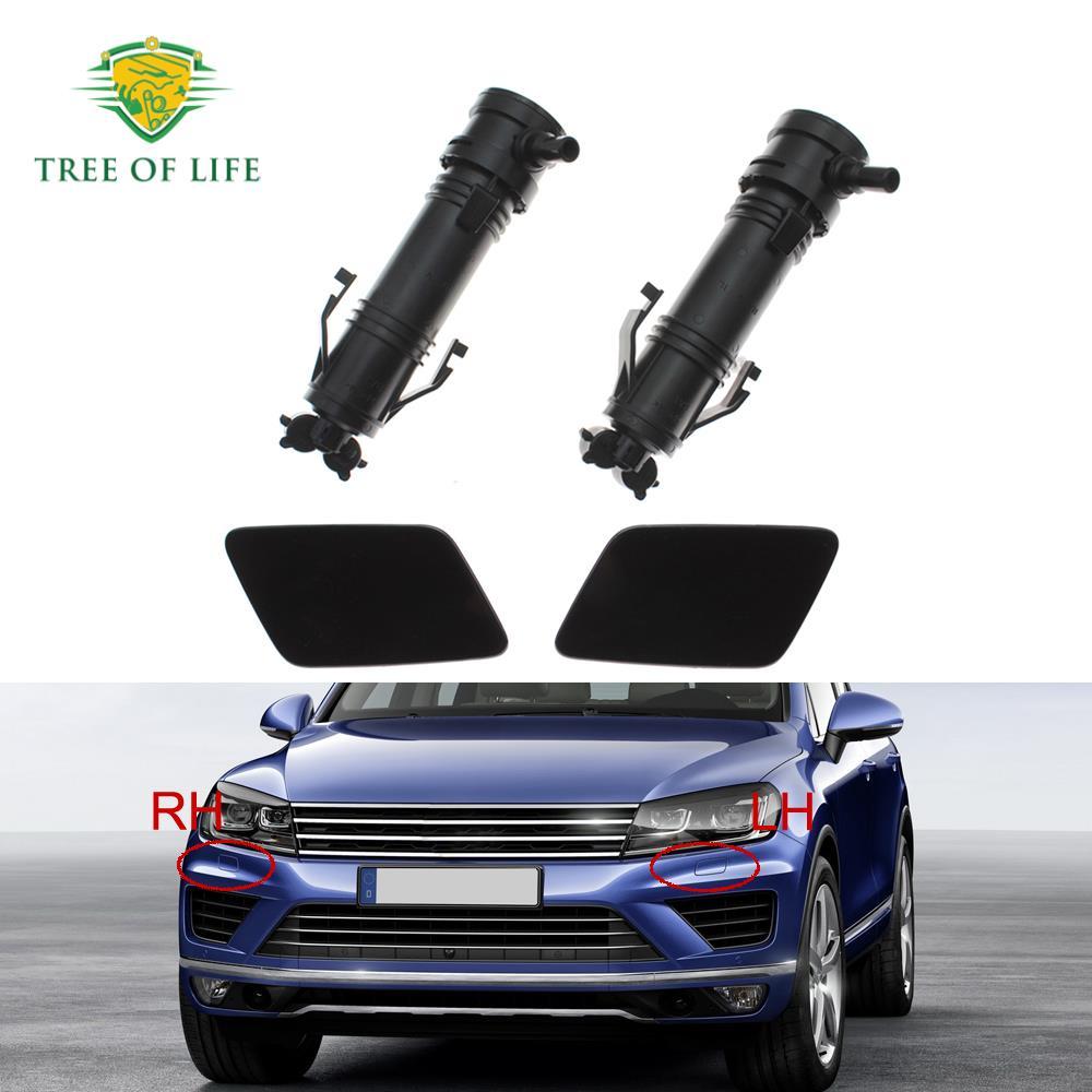 Amortecedor Dianteiro Cabeça Luz Lâmpada Lavadora Spray Bico Bomba De Limpeza Atuador Jato Para VW Tiguan 2011 2012 2013