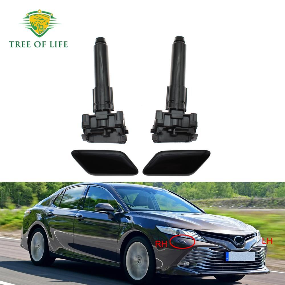 Bocal Lavador De Farol Dianteiro , Bomba De Spray De Limpeza + Tampa De Cobertura Para Toyota Camry 2018 2019 2020