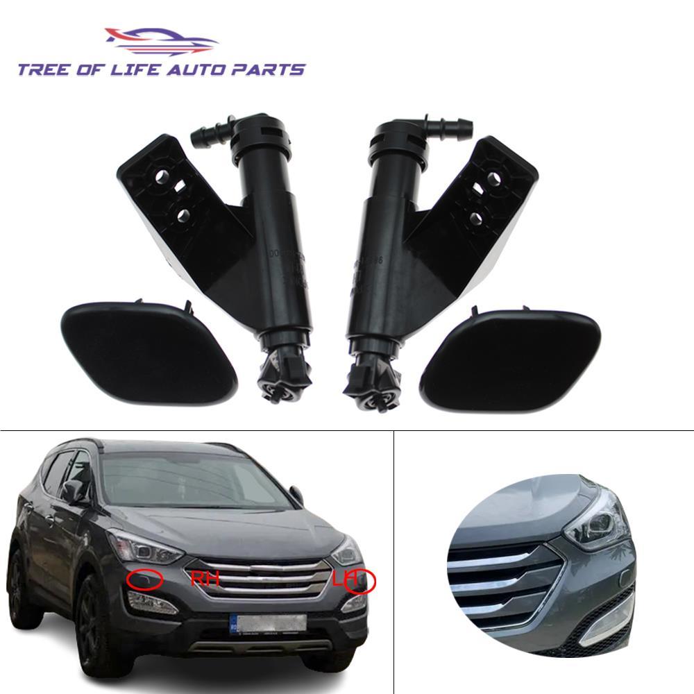 Bocal Lavador De Farol Dianteiro , Bomba De Spray De Limpeza + Tampa De Cobertura Para Hyundai Grand Santa Fe San DM 201