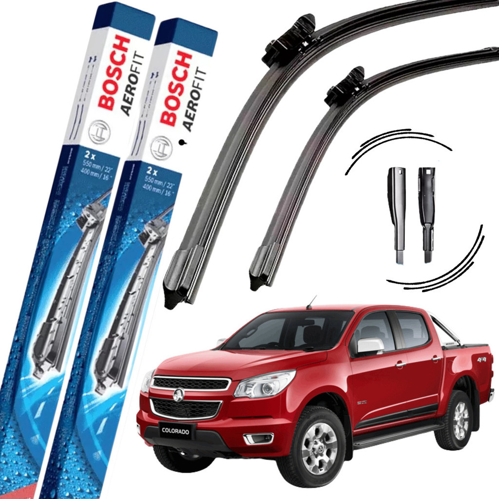 Jogo Palheta Original Bosch Aerofit Dianteira S-10 Trail Blazer 2012 2013 2014 2015 2016 2017 2018 2019 2020 2021 2022
