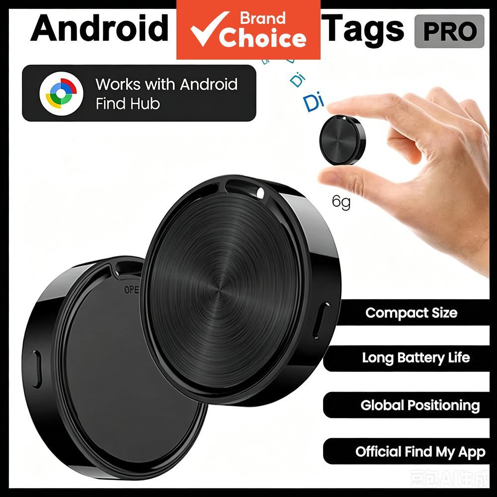 Rastreador Inteligente Android compatível com Google Find Hub, dispositivo portátil antifurto para localização de GPS